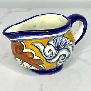 Mexican Hand painted Amora Pottery Lead Free Creamer